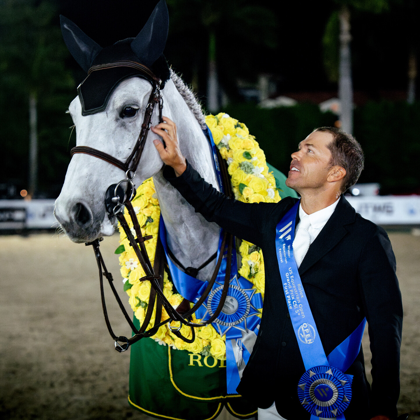 Kent Farrington, winner of the Rolex US Open Grand Prix 2026 with Greya