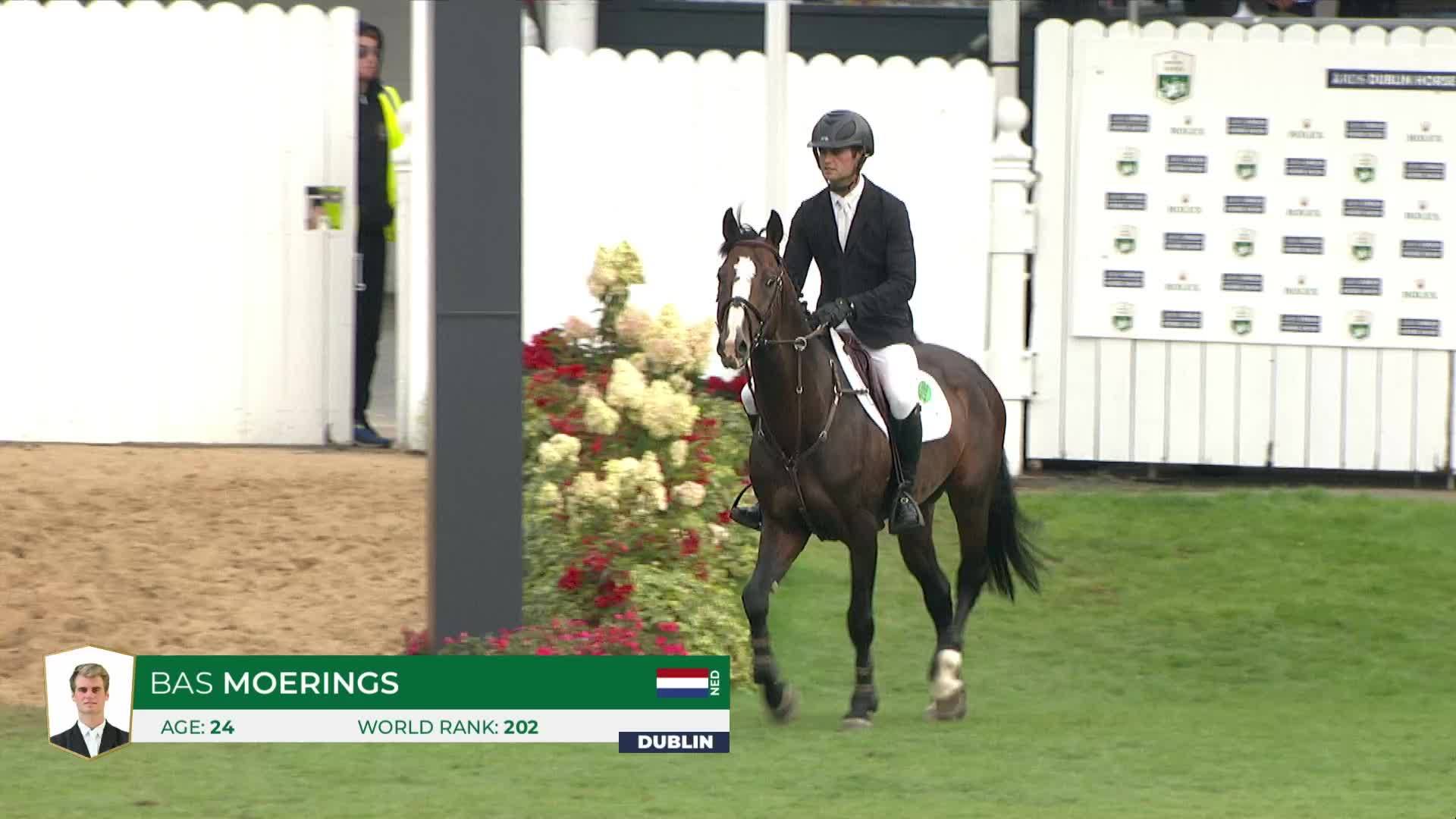 Bas Moerings avec Jesther - Dublin Horse Show 2024 - Manche 1