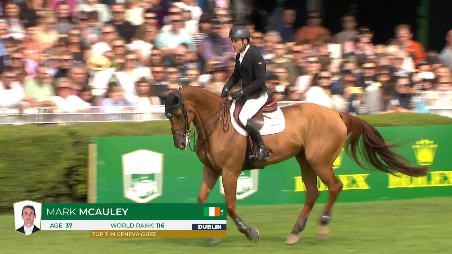 Mark Mcauley avec Grs Lady Amaro - Dublin Horse Show 2024 - Manche 1