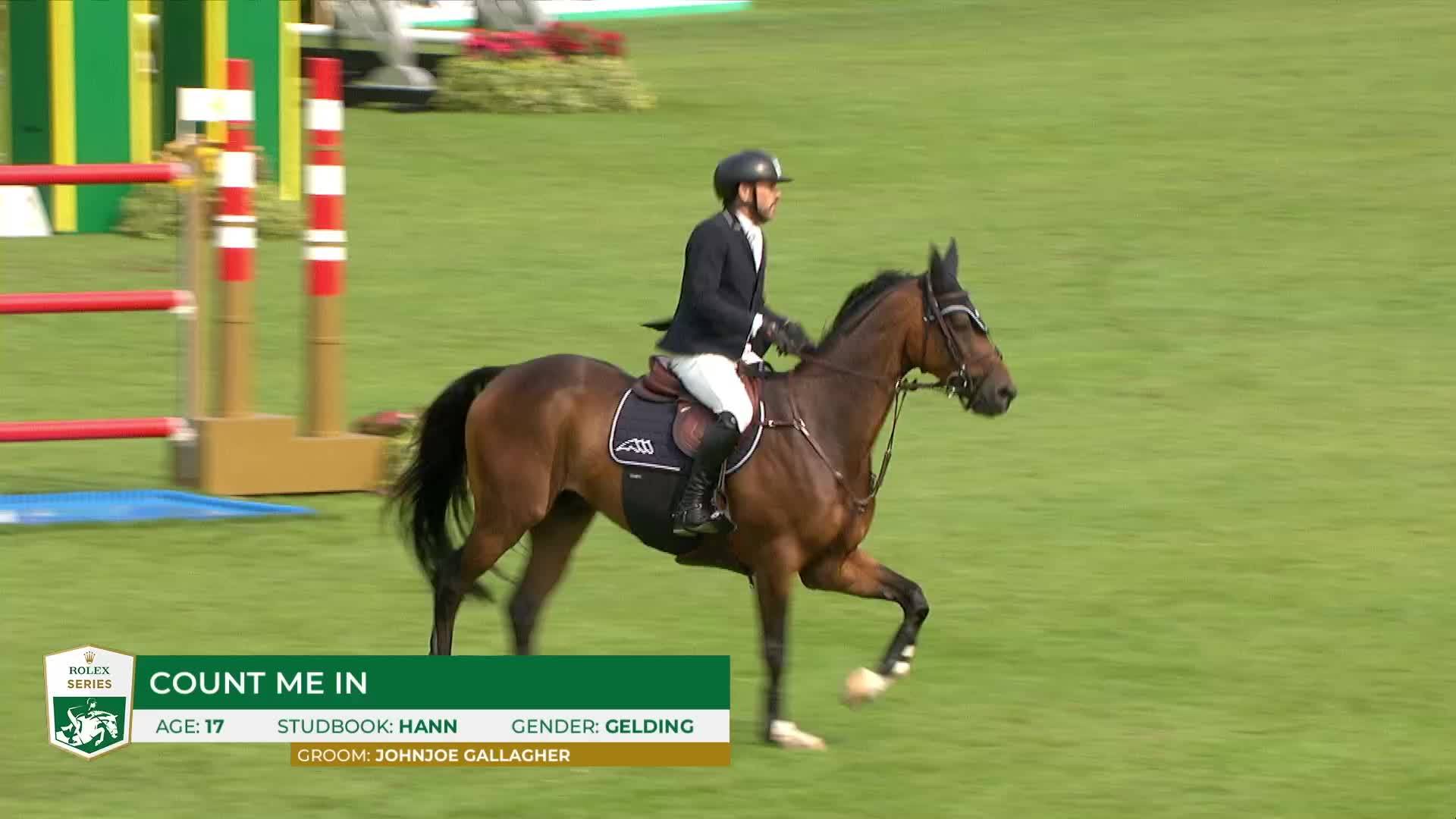 Conor Swail avec Count Me In - Dublin Horse Show 2024 - Manche 1