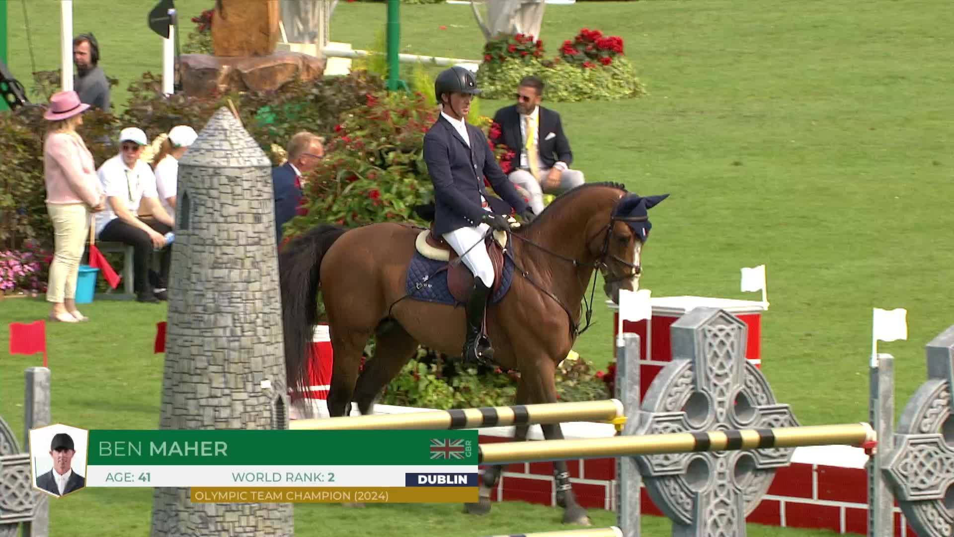 Ben Maher avec Point Break - Dublin Horse Show 2024 - Manche 1