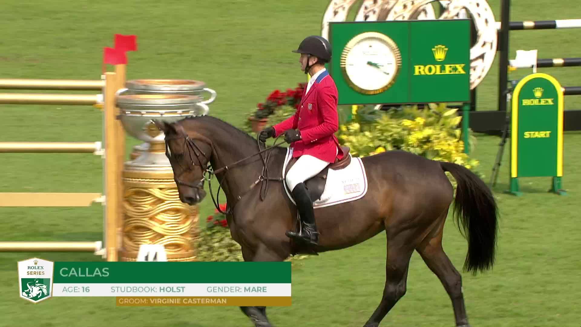 Mclain Ward avec Callas - Dublin Horse Show 2024 - Manche 1