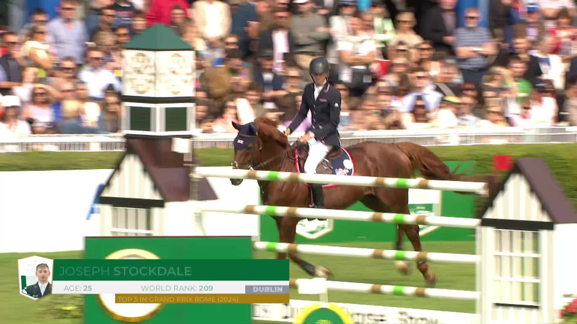Joseph Stockdale avec Ebanking - Dublin Horse Show 2024 - Manche 1
