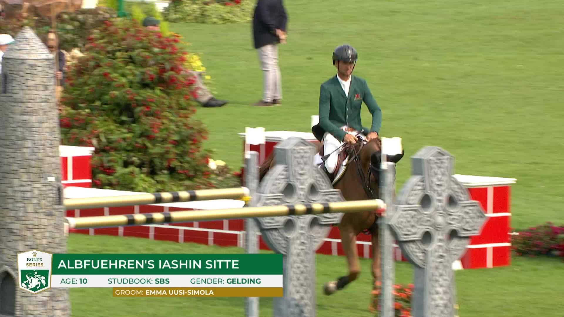 Steve Guerdat avec Albfuehren's Iashin Sitte - Dublin Horse Show 2024 - Manche 1