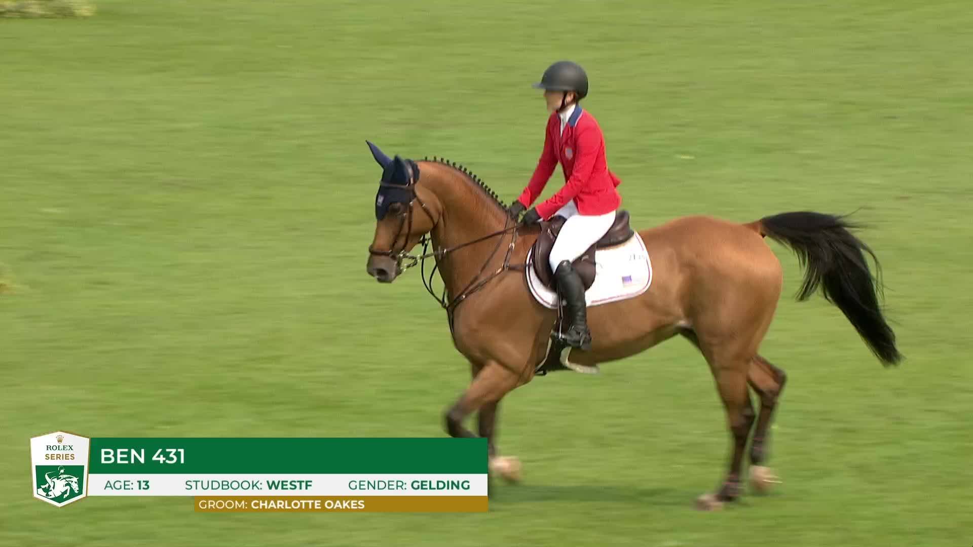 Lucy Davis avec Ben 431 - Dublin Horse Show 2024 - Manche 1