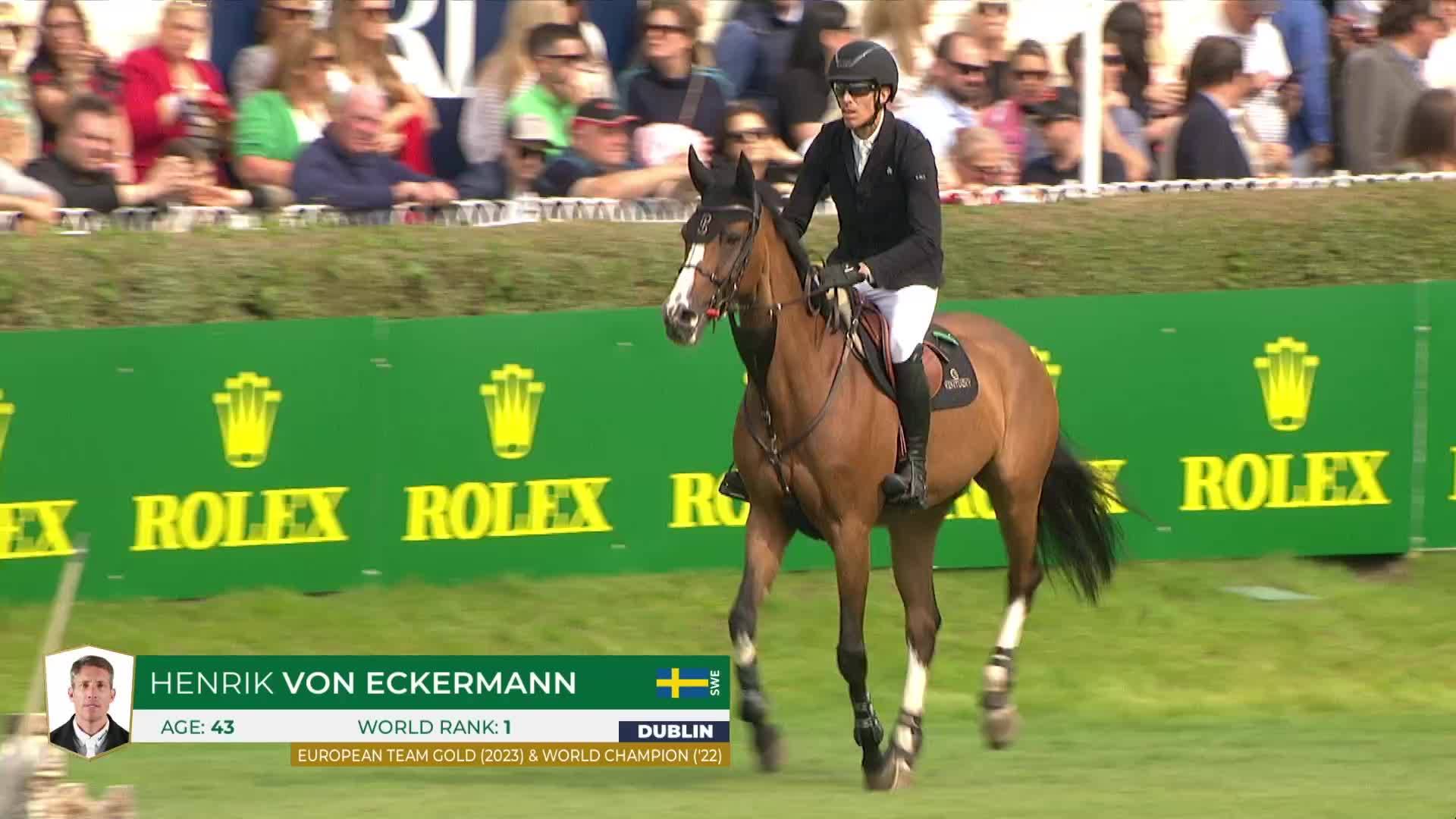 Henrik Von Eckermann avec Iliana - Dublin Horse Show 2024 - Manche 1