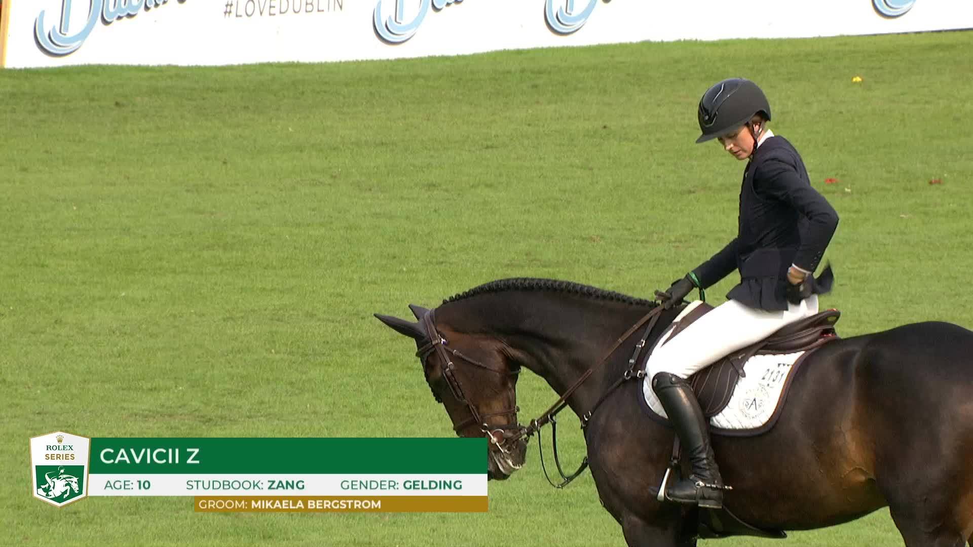 Erica Swartz Ryan avec Cavicii Z - Dublin Horse Show 2024 - Manche 1