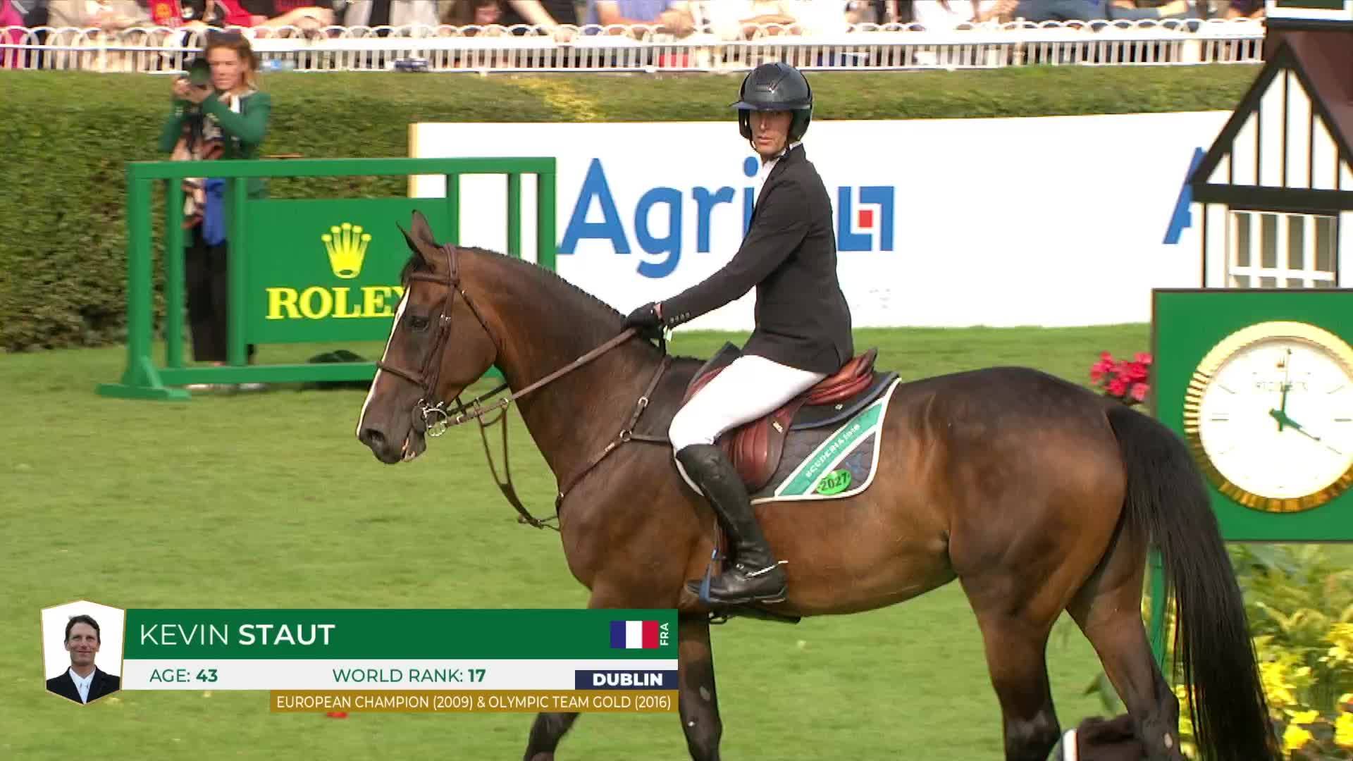 Joseph Stockdale avec Ebanking - Dublin Horse Show 2025 - Manche 1