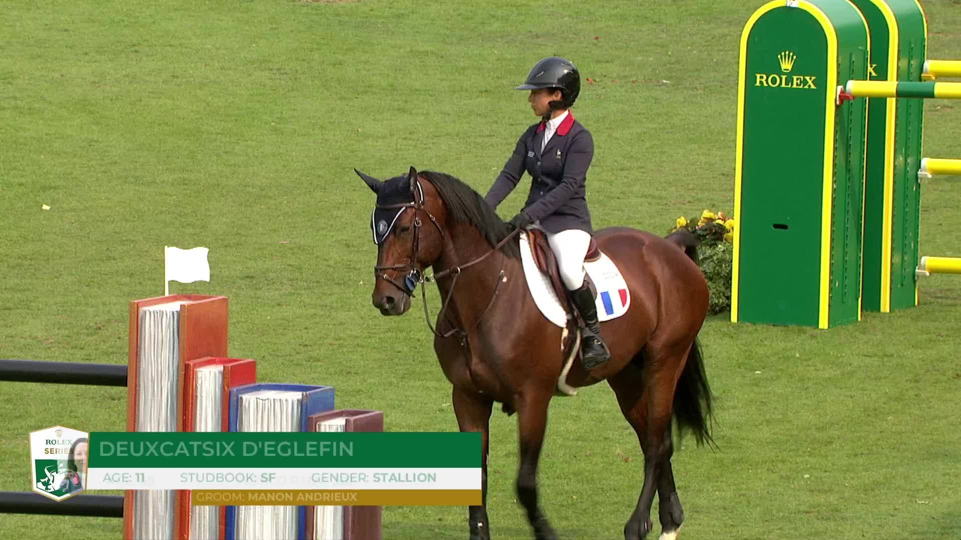 Marie Pellegrin avec Deuxcatsix d'Eglefin - Dublin Horse Show 2024 - Manche 1