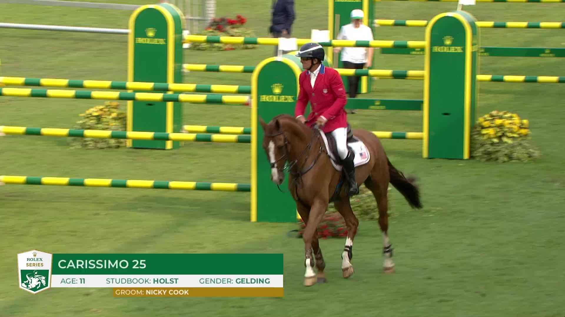 Aaron Vale avec Carissimo 25 - Dublin Horse Show 2024 - Manche 1