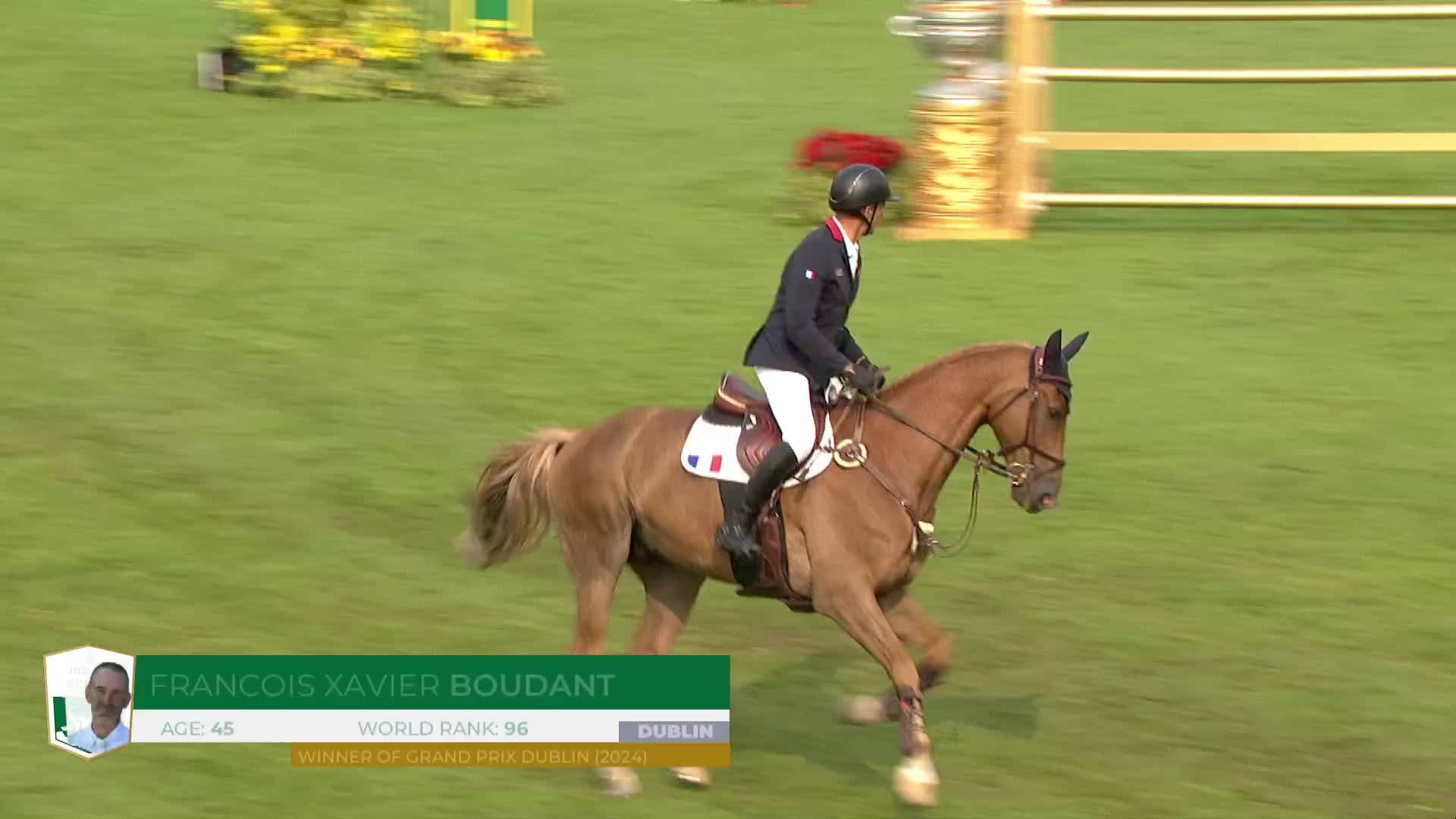 Francois Xavier Boudant avec Brazyl du Mezel - Dublin Horse Show 2024 - Manche 1
