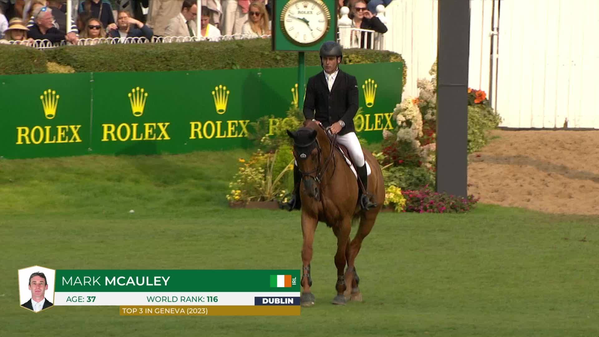 Mark Mcauley avec Grs Lady Amaro - Dublin Horse Show 2024 - Manche 2