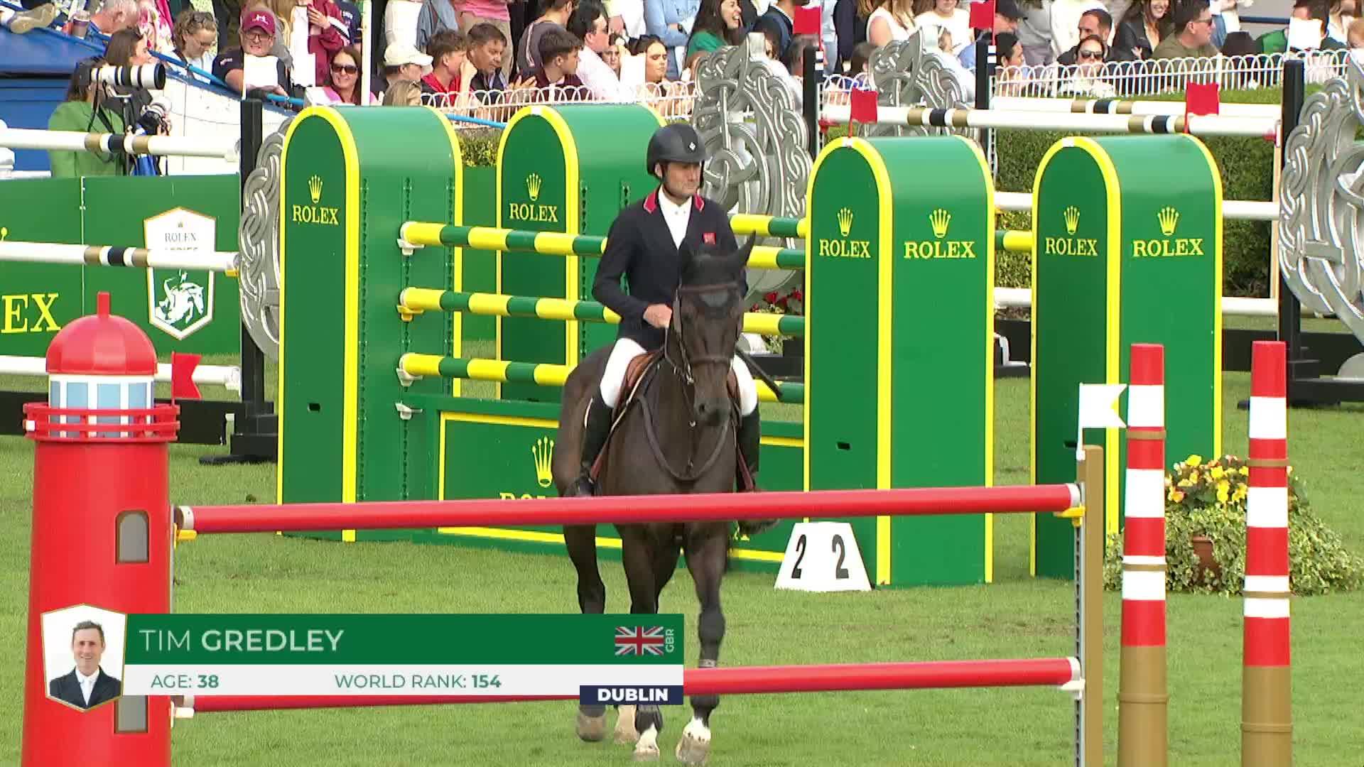 Tim Gredley avec Imperial Hbf - Dublin Horse Show 2024 - Manche 2