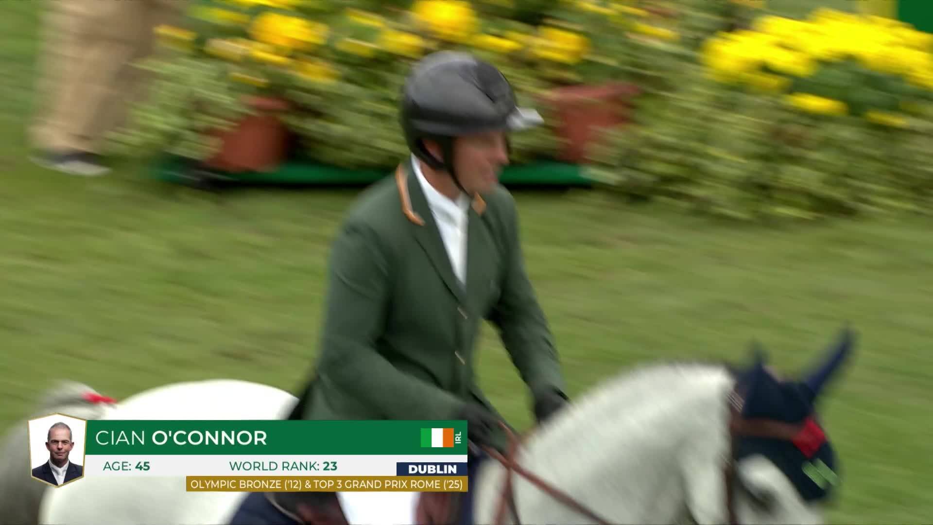 Cian O'Connor avec Iron Man - Dublin Horse Show 2025 - Manche 1