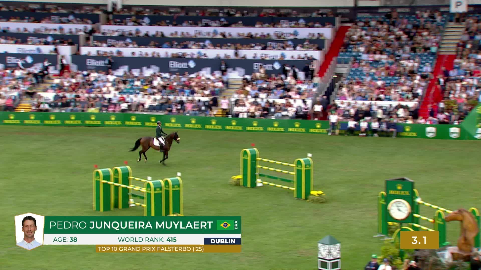 Pedro Junqueira Muylaert avec Quax 76 - Dublin Horse Show 2025 - Manche 1