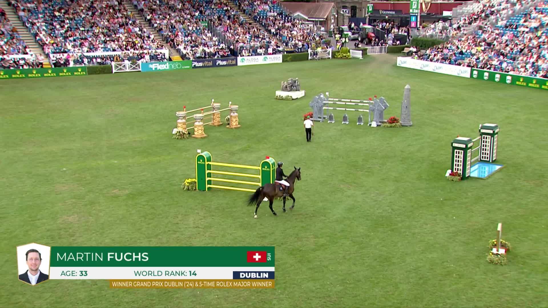 Martin Fuchs avec Conner Jei - Dublin Horse Show 2025 - Manche 1