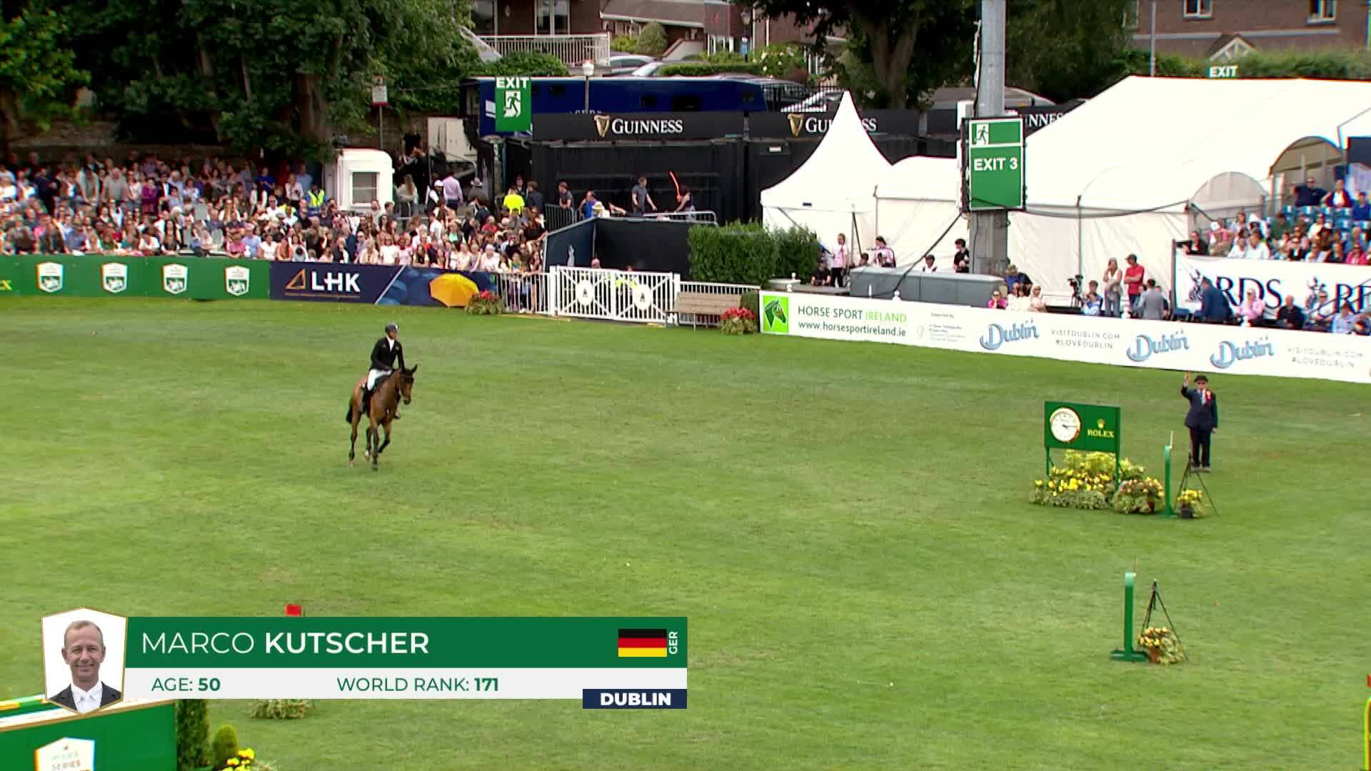 Marco Kutscher avec Catelly - Dublin Horse Show 2025 - Manche 1