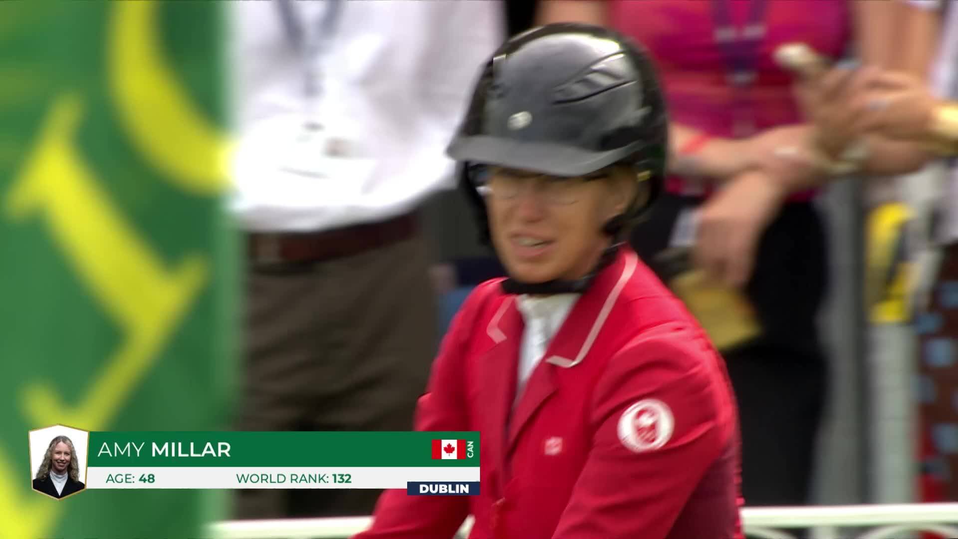 Amy Millar avec Jagger Hx - Dublin Horse Show 2025 - Manche 1