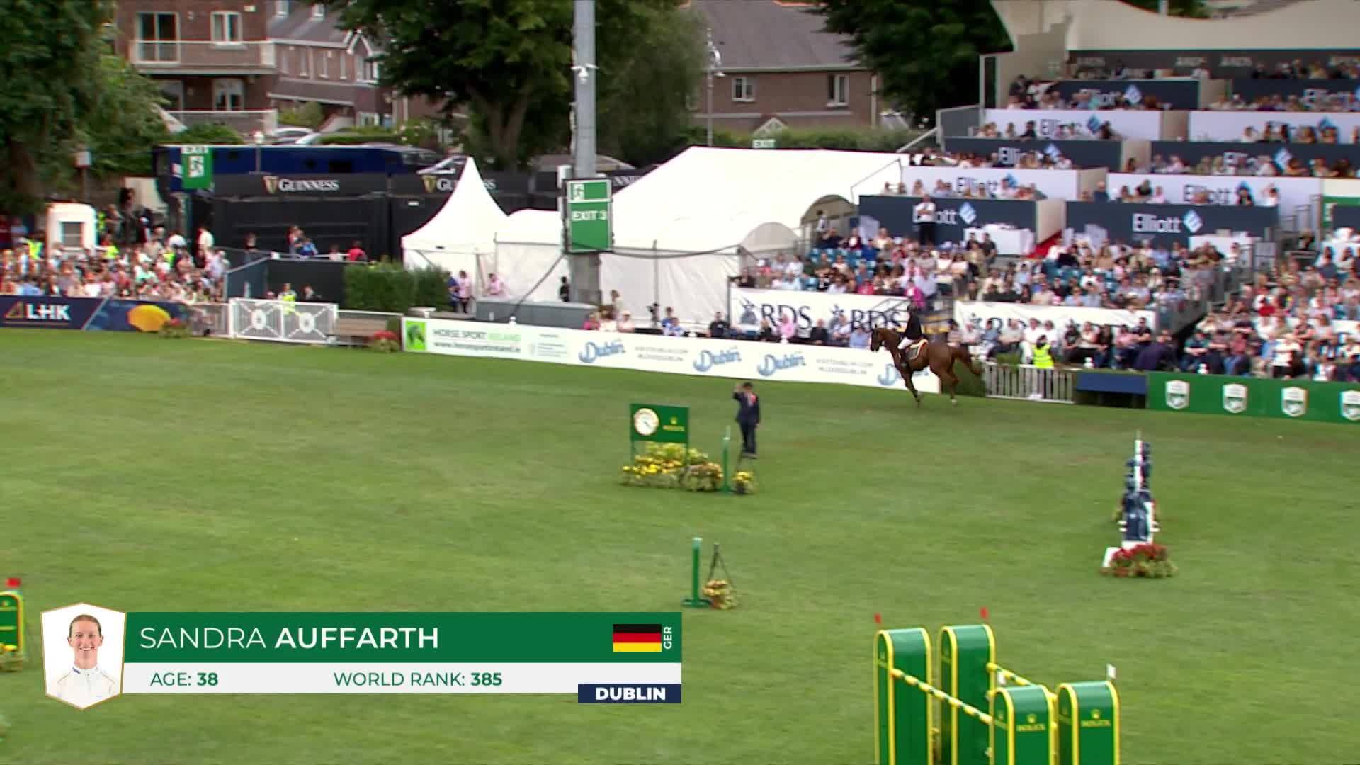 Sandra Auffarth avec Quirici H - Dublin Horse Show 2025 - Manche 1