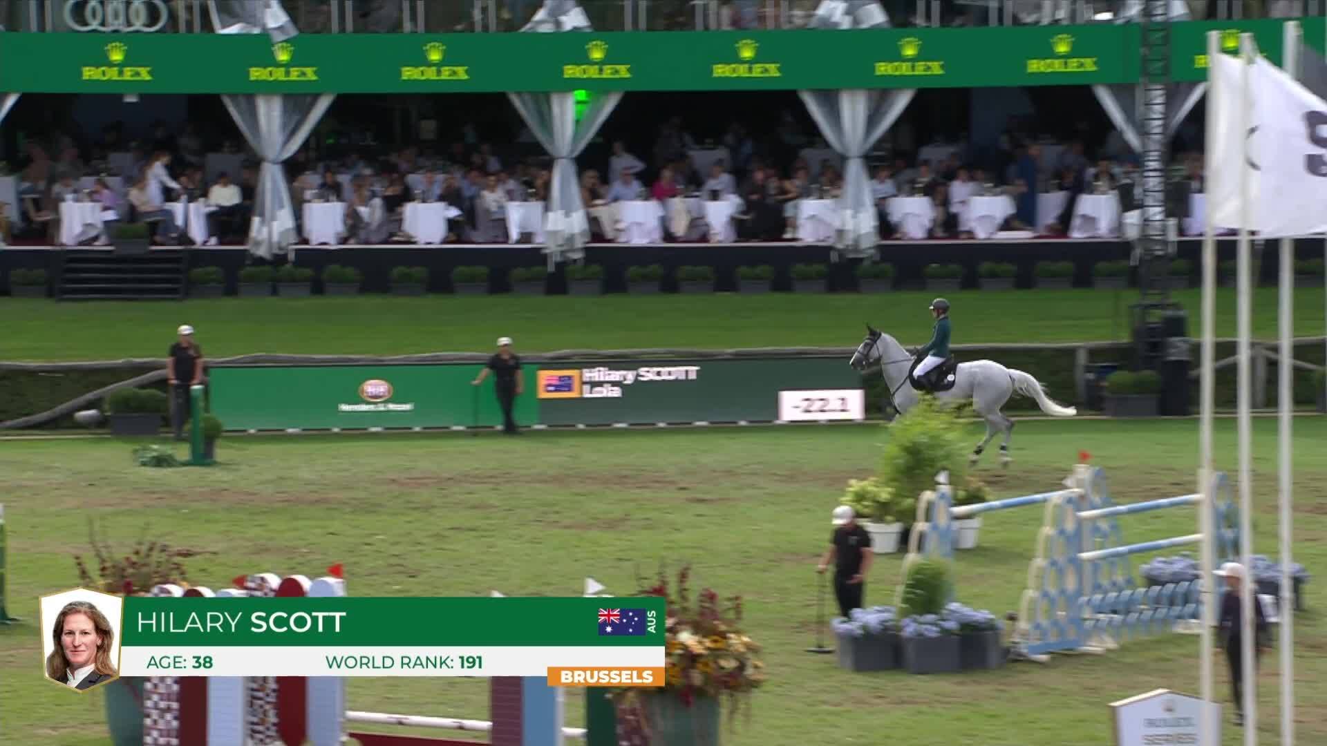 Hilary Scott avec Lola - CSI 5* Bruxelles 2026 - Manche 1