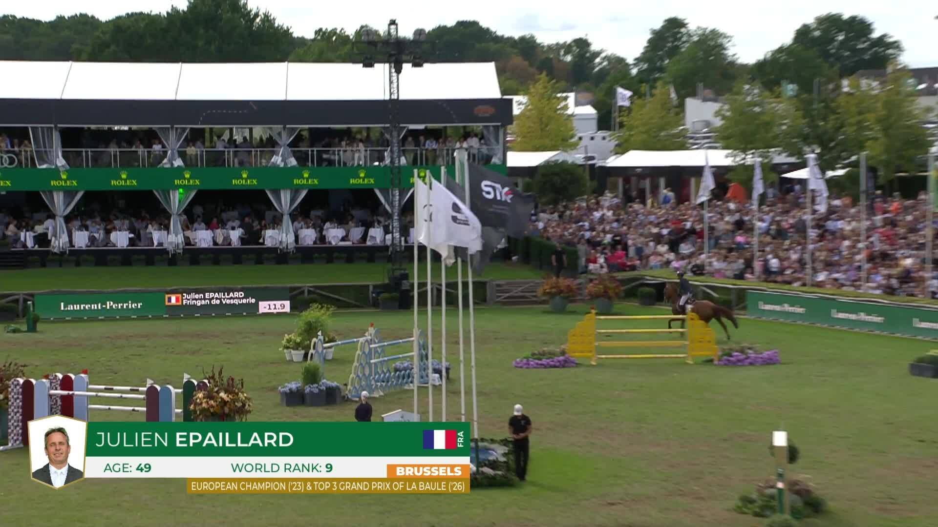 Julien Epaillard avec Fringan de Vesquerie - CSI 5* Bruxelles 2026 - Manche 1