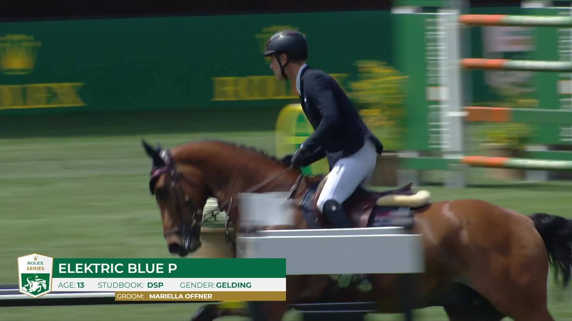 Max KÜhner avec Elektric Blue P - CSIO Rome - Piazza di Siena 2024 - Manche 2