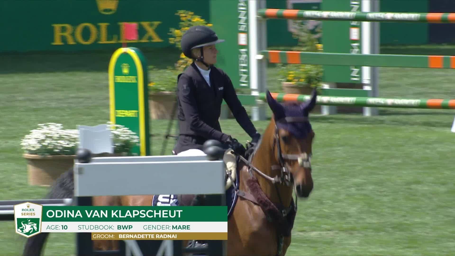 Petronella Andersson avec Odina Van Klapscheut - CSIO Rome - Piazza di Siena 2024 - Manche 2