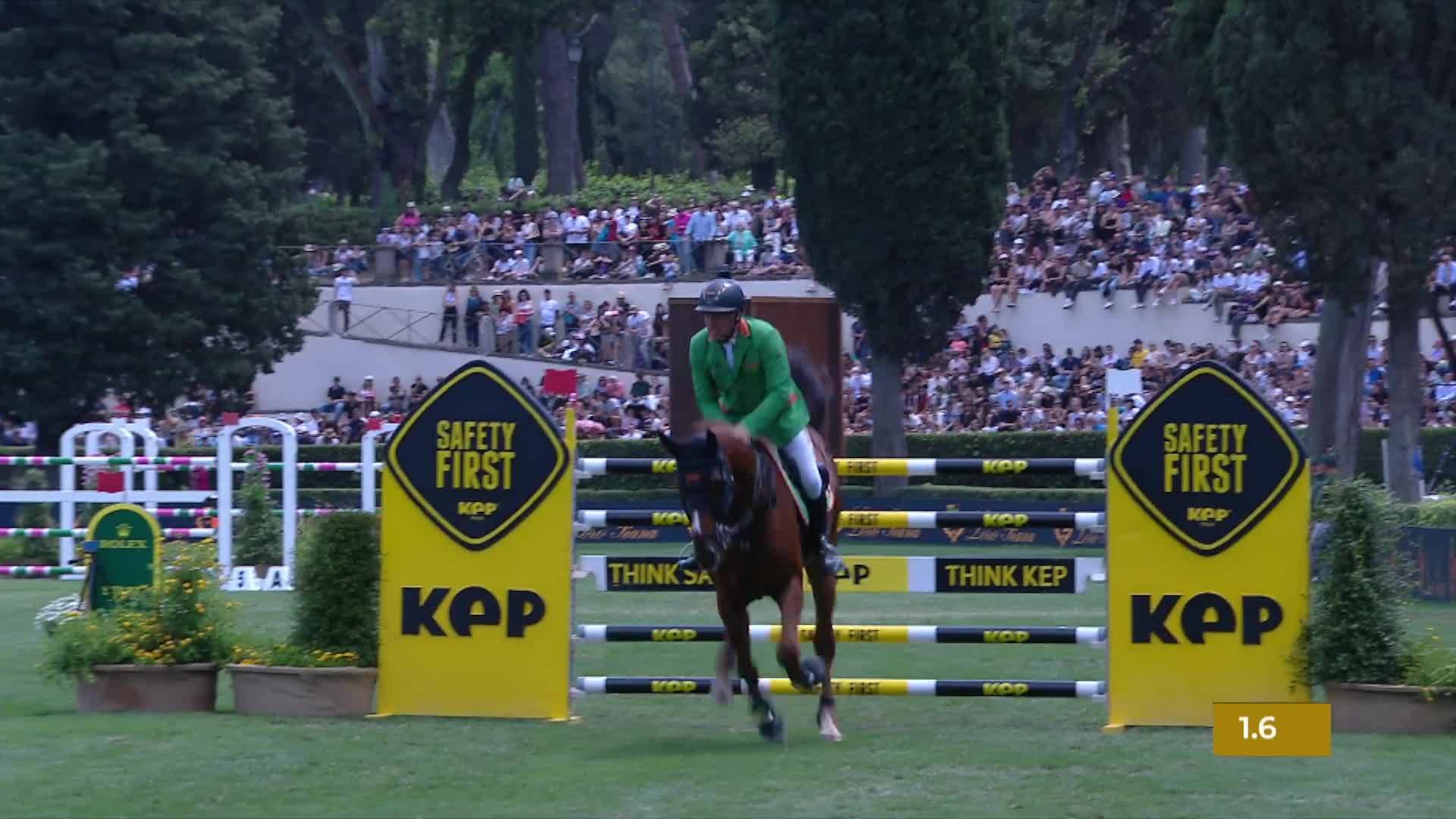 Gerfried Puck avec Equitron Naxcel V - CSIO Rome - Piazza di Siena 2024 - Manche 1