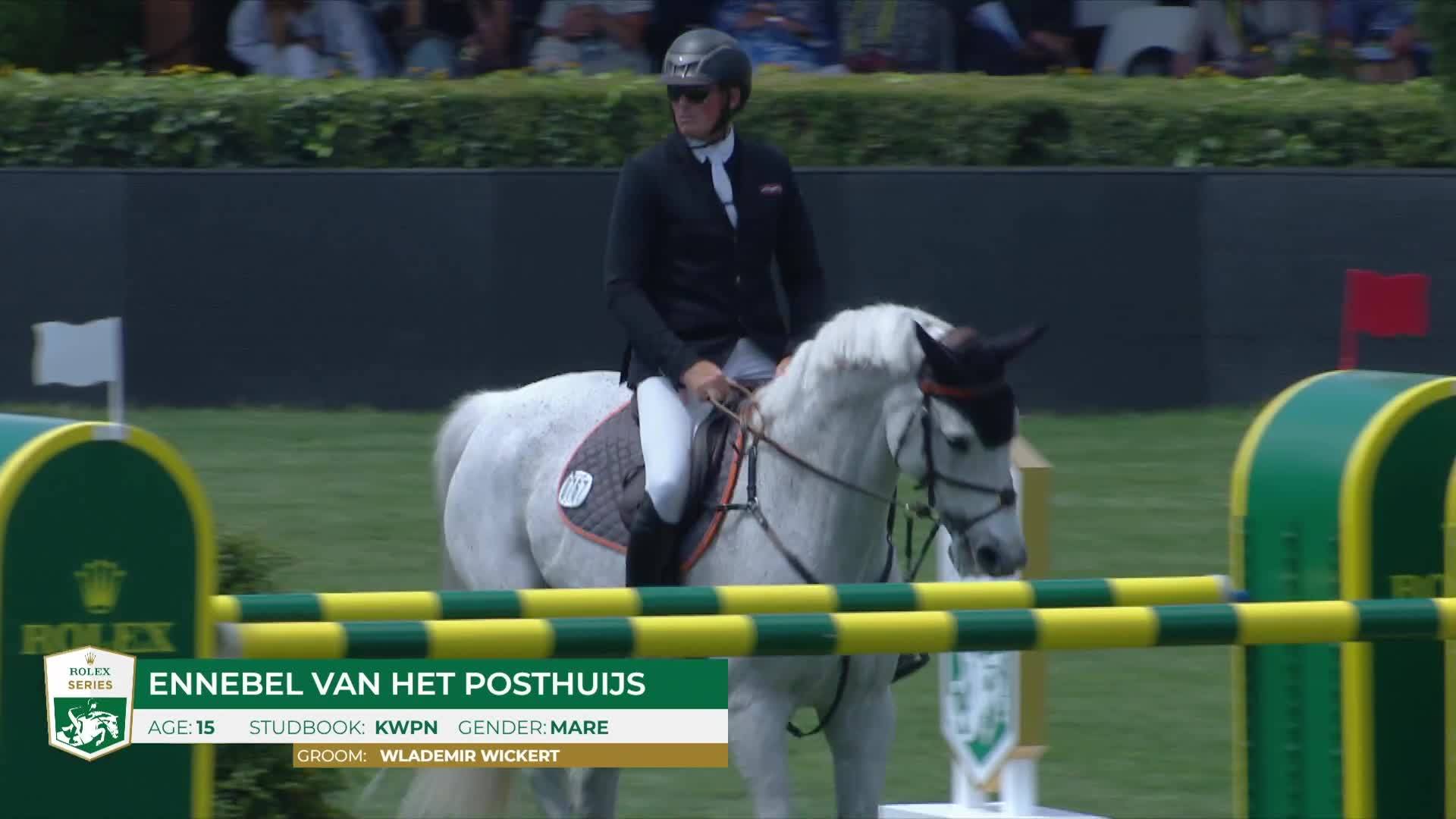 Peter Petschenig avec Ennebel Van Het Posthuijs - CSIO Rome - Piazza di Siena 2024 - Manche 1