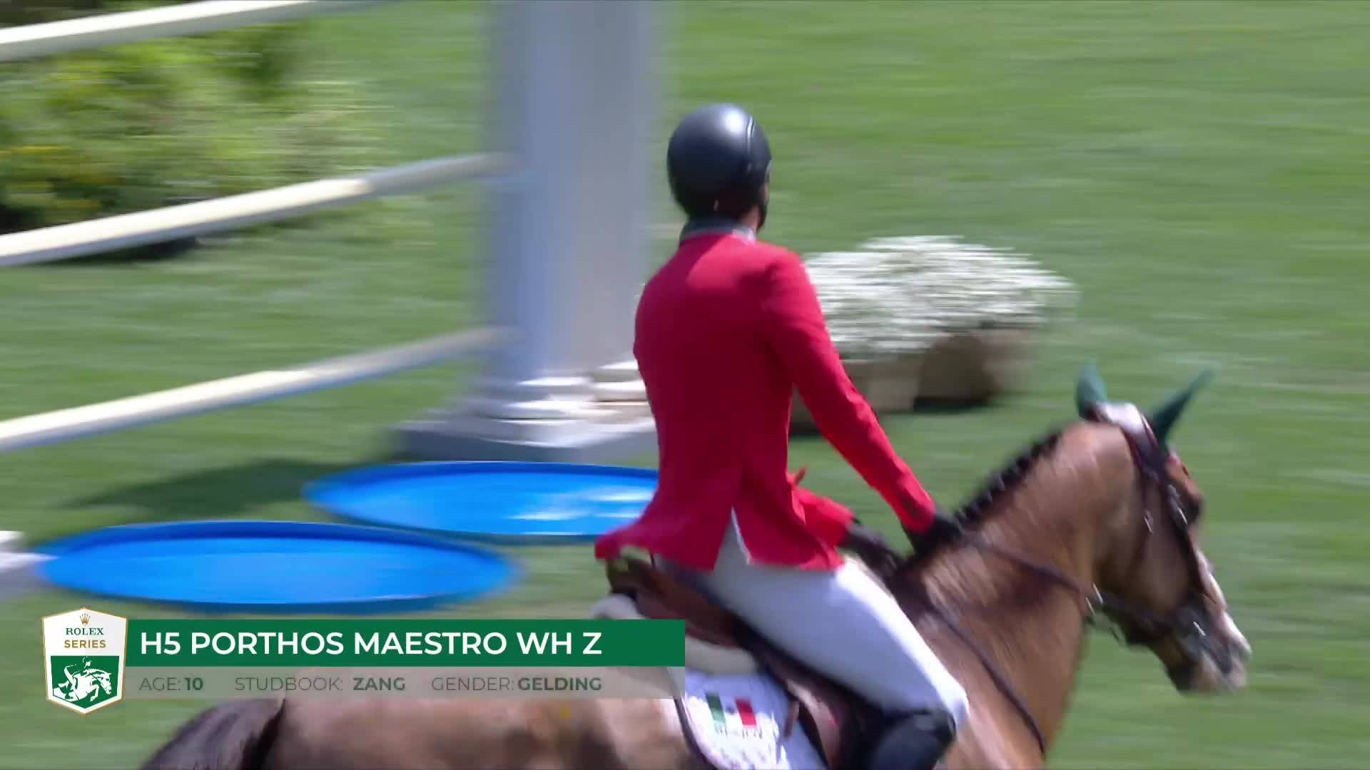 Carlos Hank Guerreiro avec H5 Porthos Maestro Wh Z - CSIO Rome - Piazza di Siena 2024 - Manche 2
