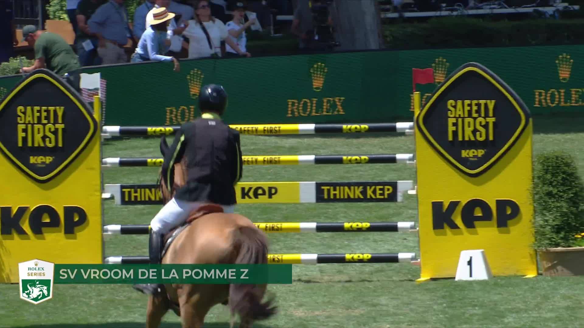 Peder Fredricson avec Sv Vroom de la Pomme Z - CSIO Rome - Piazza di Siena 2024 - Manche 1