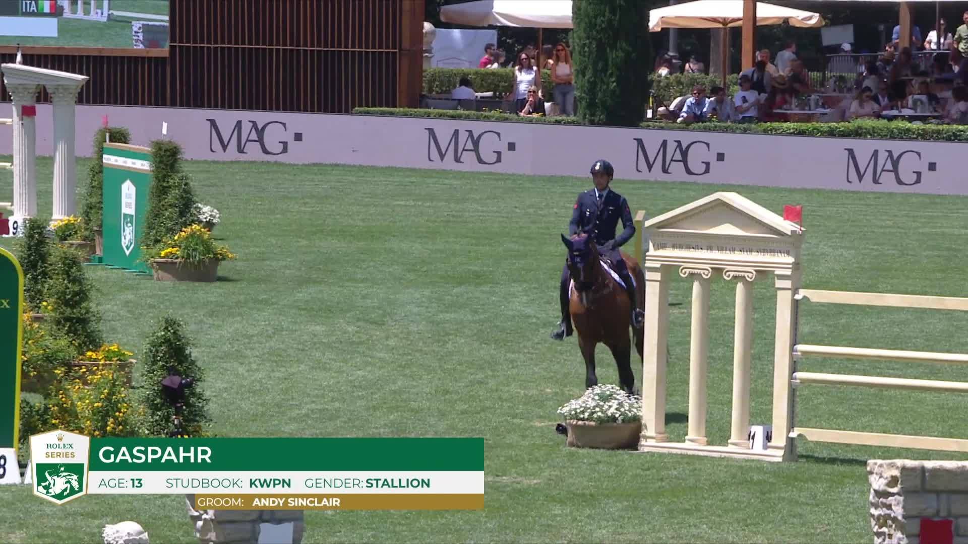 Giampiero Garofalo avec Gaspahr - CSIO Rome - Piazza di Siena 2024 - Manche 1