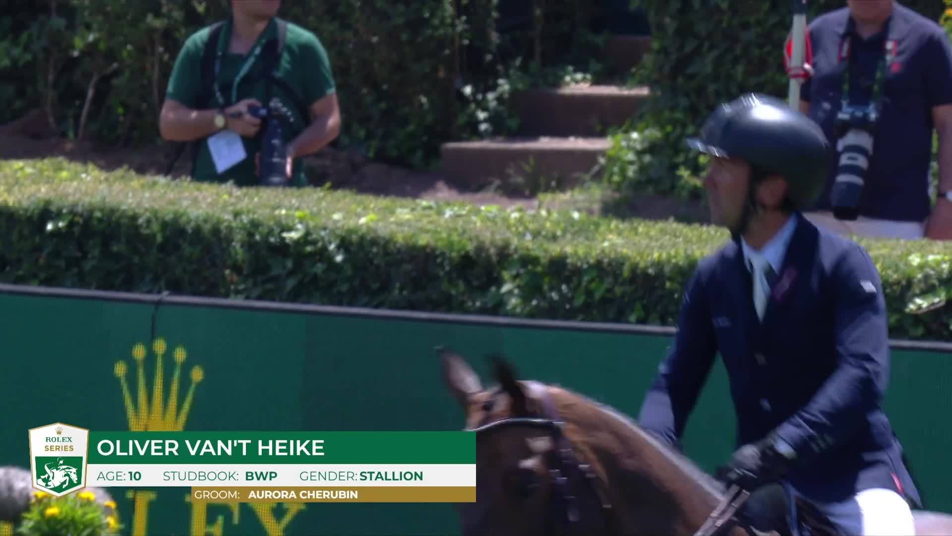 Riccardo Pisani avec Oliver Van't Heike - CSIO Rome - Piazza di Siena 2024 - Manche 1