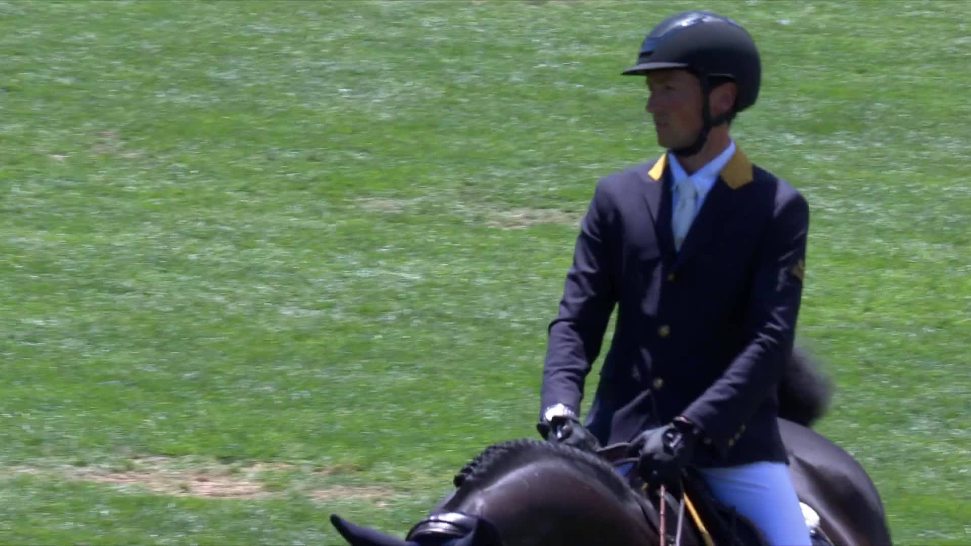 Lorenzo De Luca avec Curcuma Il Palazzetto - CSIO Rome - Piazza di Siena 2024 - Manche 1