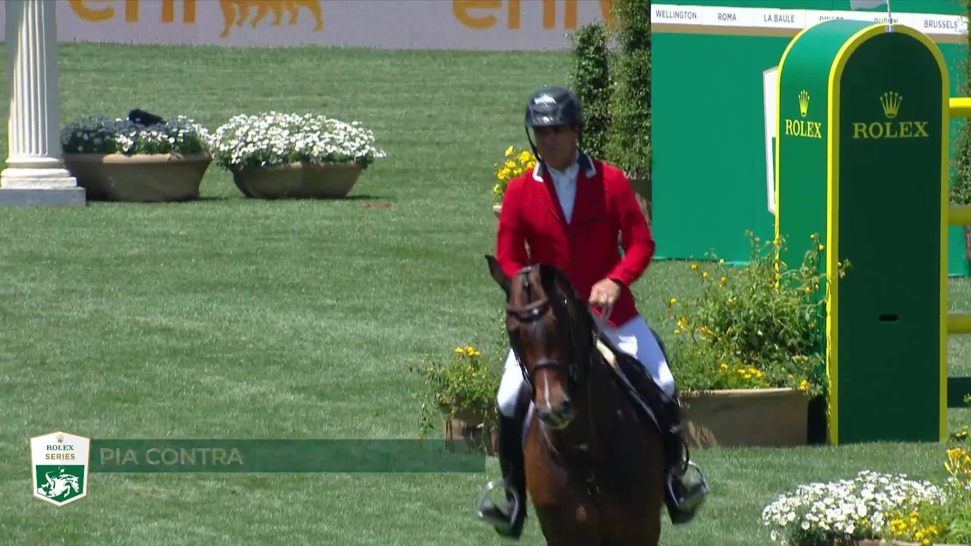 Nicolas Pizarro avec Pia Contra - CSIO Rome - Piazza di Siena 2024 - Manche 1