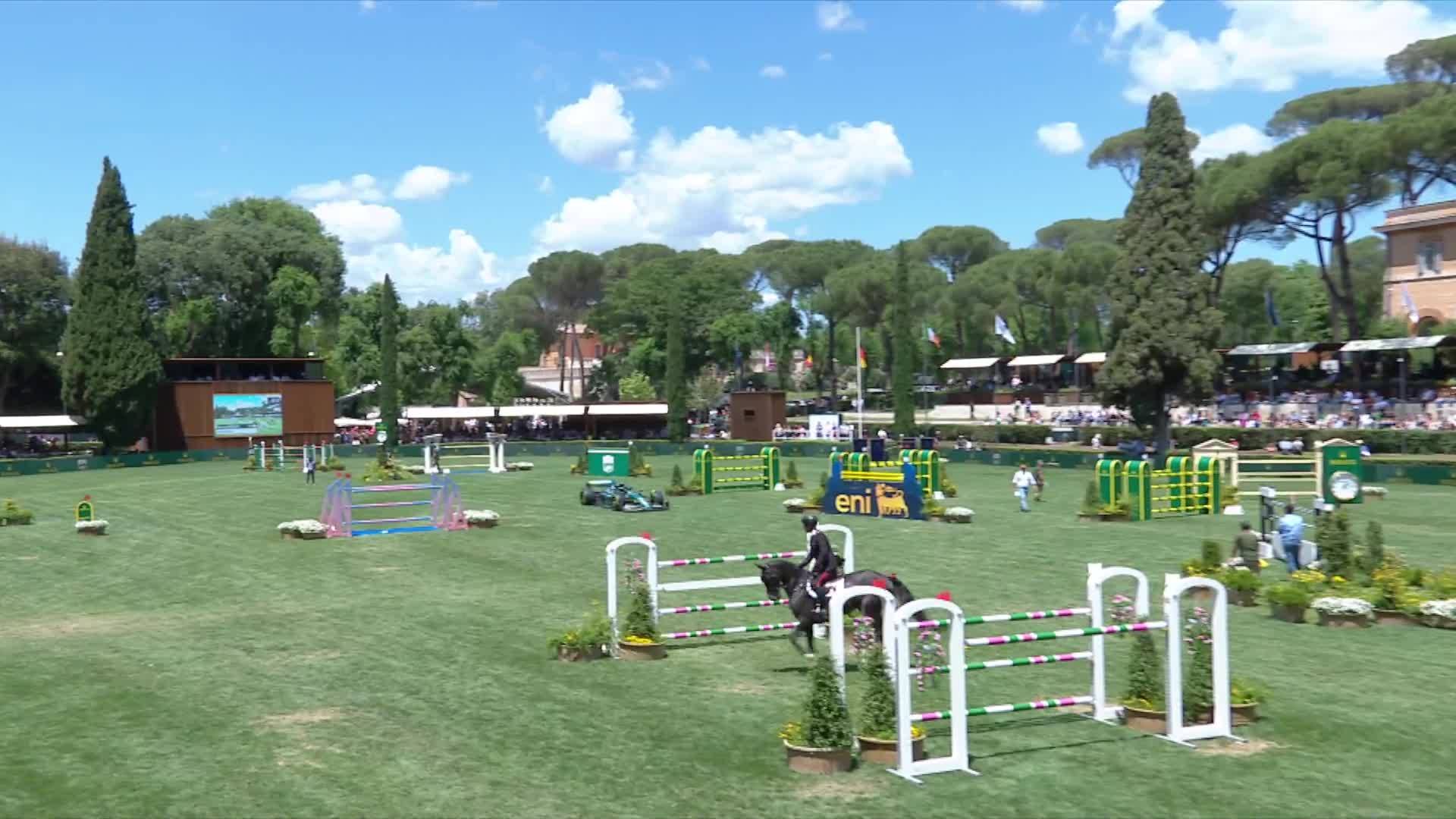 Massimo Grossato avec Cash du Pratel - CSIO Rome - Piazza di Siena 2024 - Manche 1