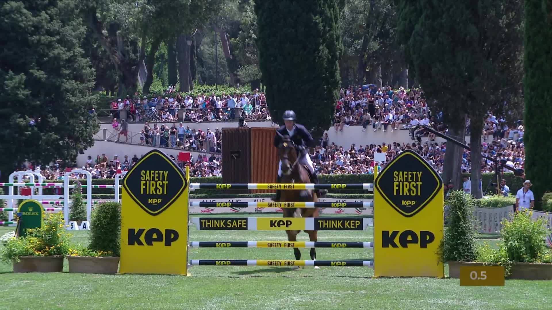 Cian O'Connor avec Eve d'Ouilly - CSIO Rome - Piazza di Siena 2024 - Manche 1