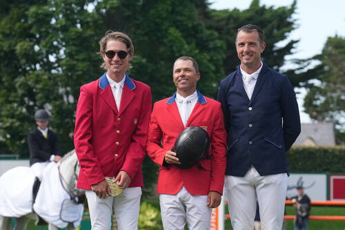 Podium du Rolex Grand Prix Ville de La Baule - Karl Cook / Kent Farrington / Grégory Wathelet