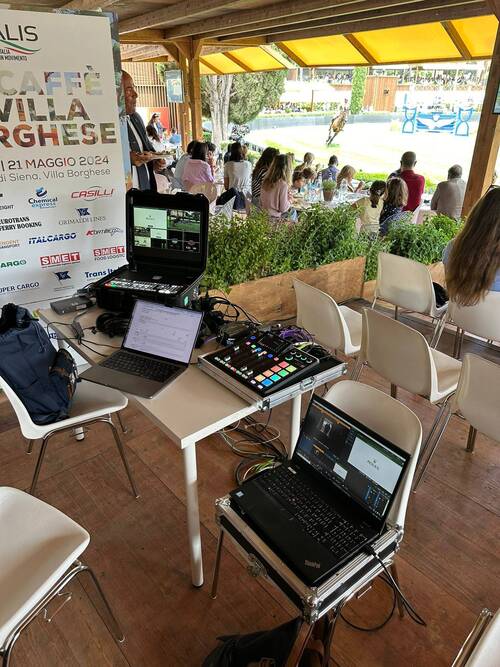 Rolex Series Live Streaming Studio installed trackside.